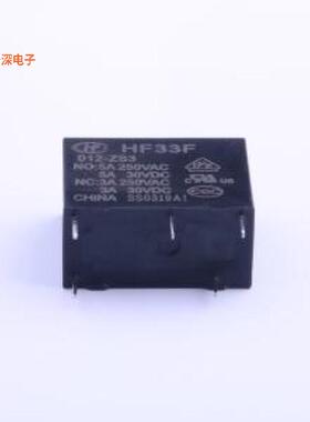 HF33F/012-ZS3 |功率继电器Z一组转换，S塑封型，不渡金，B级