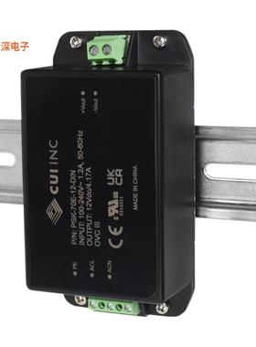 PSK-70E-12-DIN |AC 和 DCAC-DC, 70 W, 12 VDC, SINGLE OUTP