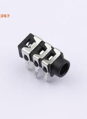 PJ-313B-6P |音频(耳机)3.5mm耳机插座 6脚 插件 带柱