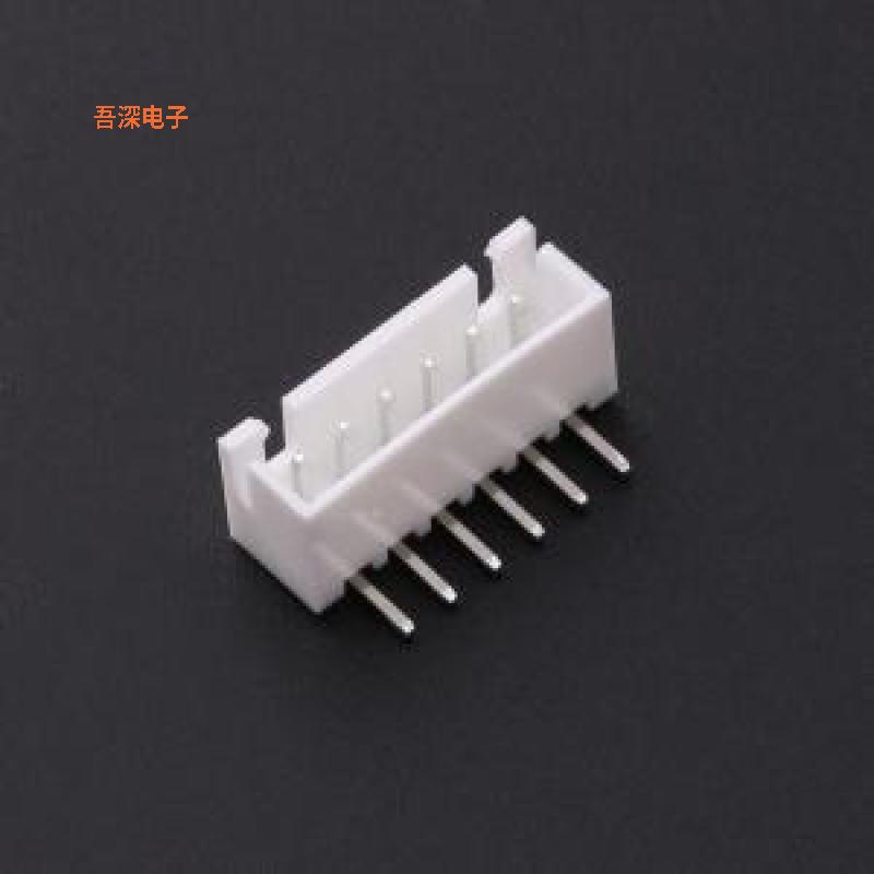 A254F2W1-2W6P11 |XH2.54 1x6P 弯插线对板针座弯插,P=2.54mm