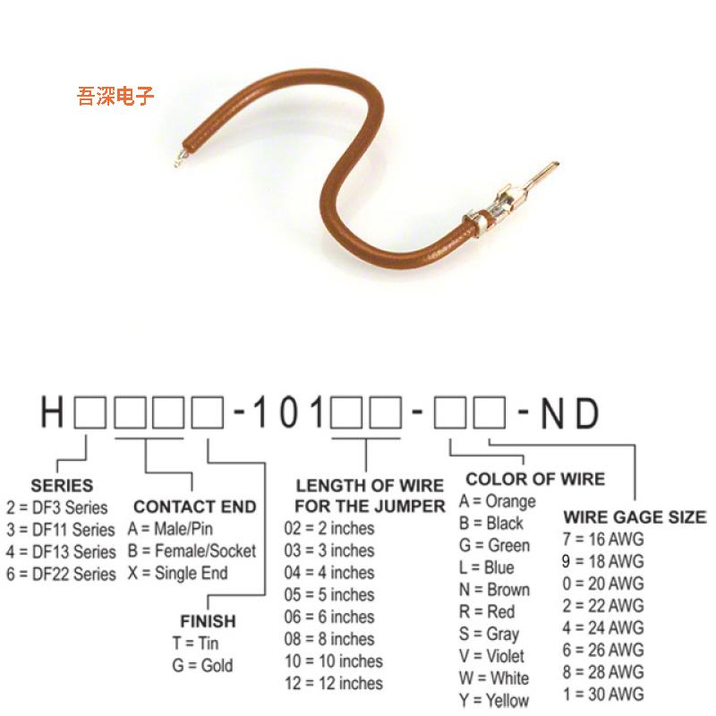 H2AXT-10112-N8 |接触端JUMPER-H1502TR/A3048N/X 12