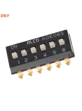 ADE06S04 |SPSTSWITCH SLIDE DIP SPST 0.1A 24V