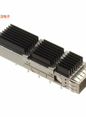 2031431350 |带散热片的机架CONN QSFD DD CAGE W/HSINK R/A