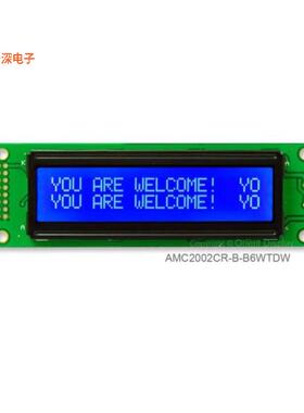 AMC2002CR-B-B6WTDW |40.0LCD COB CHAR 20X2 BLUE TRANSM
