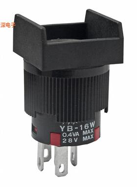 YB16WSKG01|前面板安装SWITCH PUSH SPDT 0.4VA 28