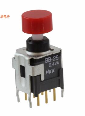 BB25AB-HC |通孔SWITCH PUSH DPDT 0.4VA 28V