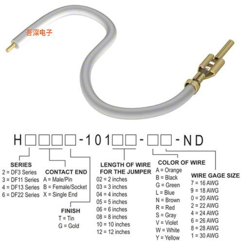H2AXG-10106-W6 |原装全新JUMPER-H1503TR/A3049W/X 6