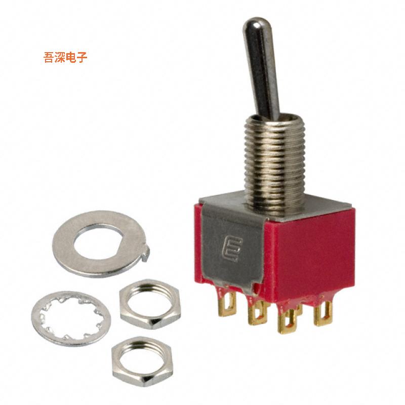 100DP1T1B1M1REH |面板安装SWITCH TOGGLE DPDT 0.4VA 20V