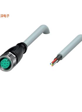 V19-G-2M-PUR-ABG |插头CIRC CBL 8POS PLUG TO WIRE 6.56'