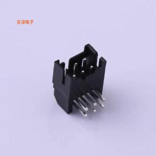 HX20016-6WA black |配套：HX20016-6Y线对板针座弯插,P=2mm
