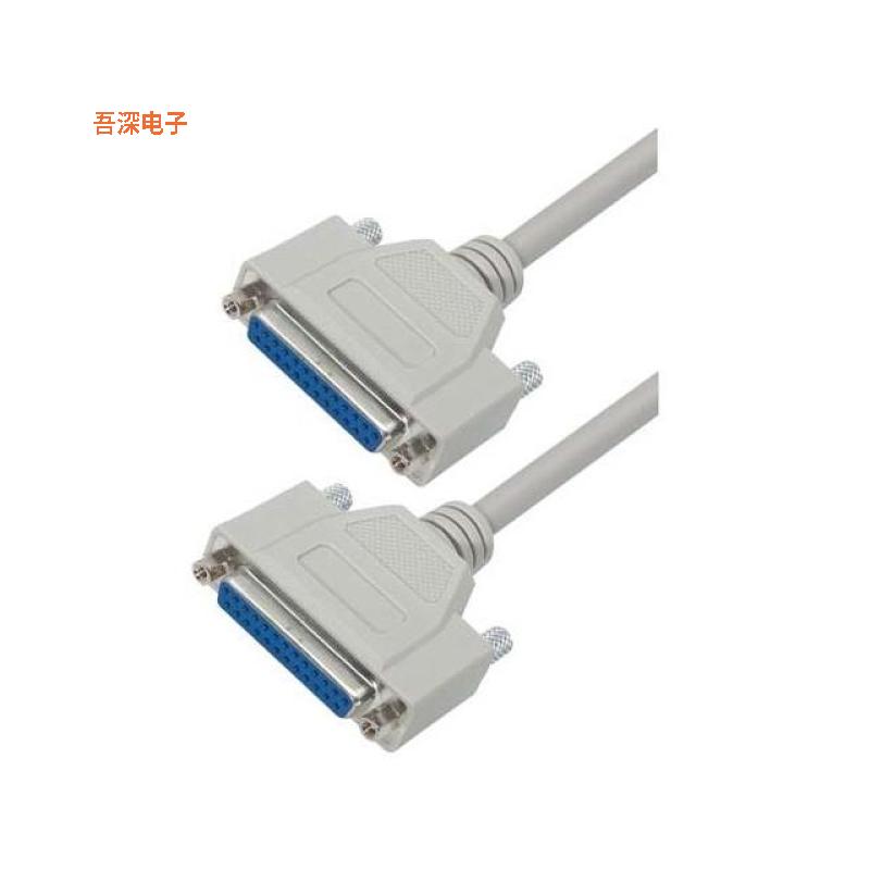 CSMN25FF-5 |插座，母型插口CABLE DB25F/F MOLDED 5'