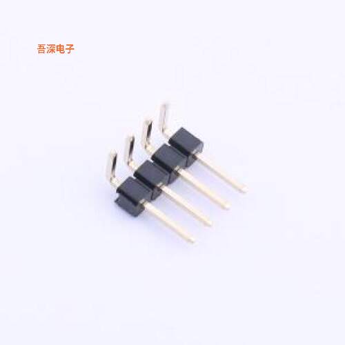 DZ254W-11-04-65 |排针排针1x4P 间距:2.54mm 方针 弯插