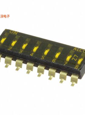 EDS08SGRSTU04Q |SPSTSWITCH SLIDE DIP SPST 0.025A 24V