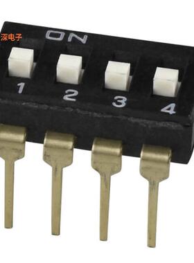 DS04-254-2L-04BK |SPSTSWITCH SLIDE DIP SPST 0.025A 24V