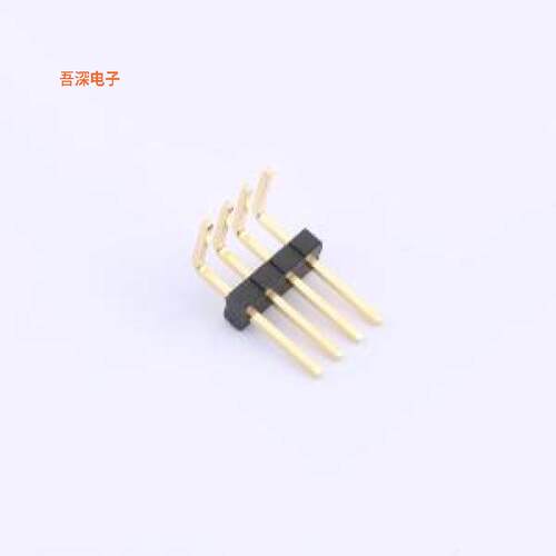 X1311WR-04J-C40D24 |(X1311)1.27单排单塑排针弯插,P=1.27mm
