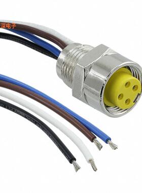 1300130301 |插座CIRC CBL 4POS RCPT TO WIRE 6.56'