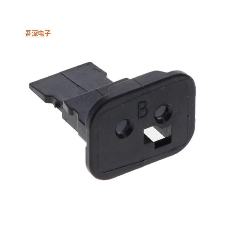 W2SB-P012 |楔形WEDGE LOCK, 2P, PLG, BLK, SL RET