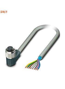 1095877 |插座，直角CBL 8POS RCPT RA TO WIRE 49.2'
