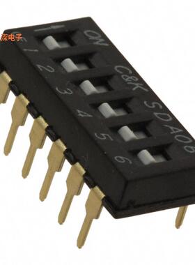 SDA06H0BD |SPSTSWITCH SLIDE DIP SPST 0.025A 24V
