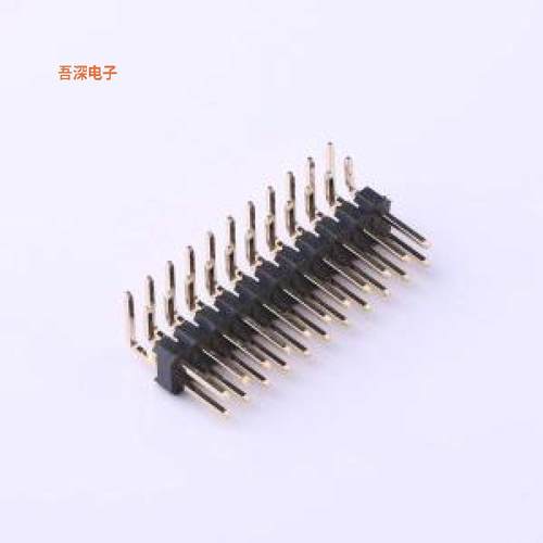 X6521WR-2x11H-C60D30 |高镀金 抗氧化排针弯插,P=2.54mm