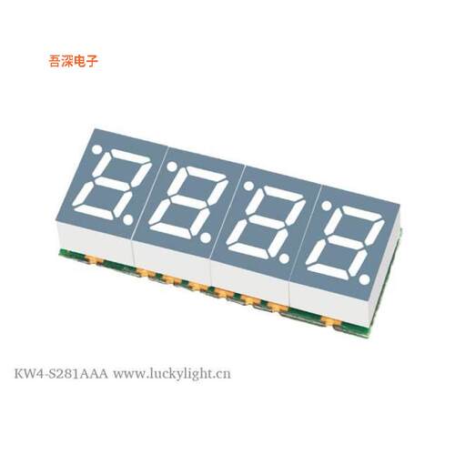 KW4-S281AAA|原装全新0.28inch (7.00mm), Orange Quadr