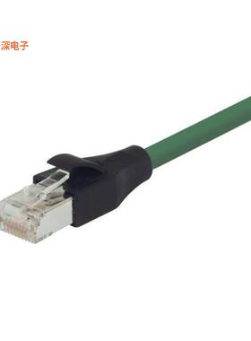 TRD695SCR-GR-2 |圆形线缆RJ45/RJ45 CAT 6 SHLD GRN 2F