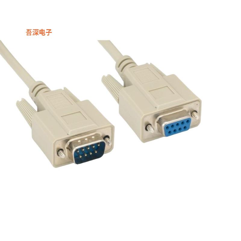 DMC-9MF-03B |插头，公引脚RS232 DB9 M/F SHLD MOLD 3FT