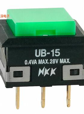 UB15KKG01N-F |面板安装，卡入式SWITCH PUSH SPDT 0.4VA 28V