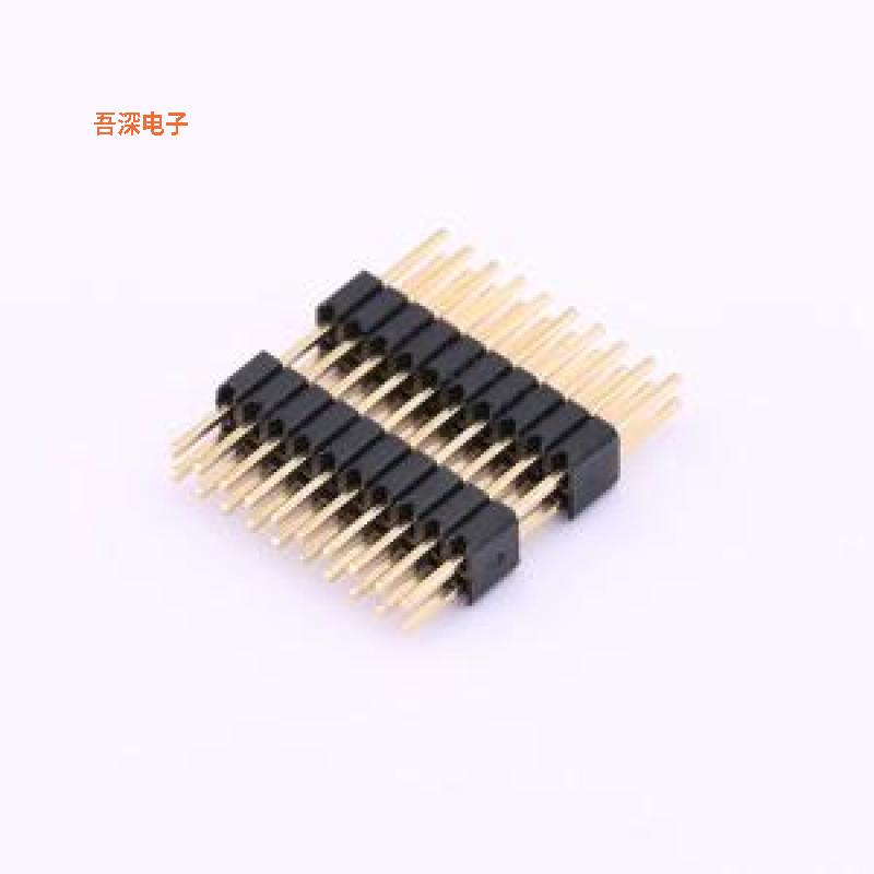 X1322WV-2x10H-C40D30-E80 |排针(X1322)1.27双排双塑
