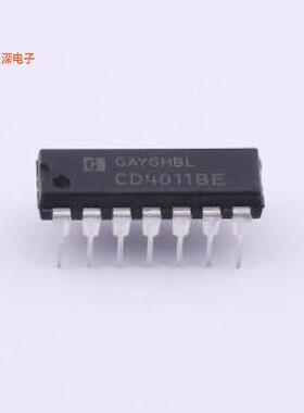 CD4011BE|原装DIP-14IC GATE NAND 4CH 2-INP 14DI