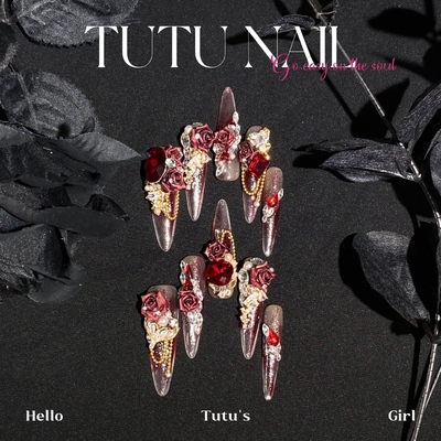 秦彻雕花穿戴甲TUTUNAIL新年款