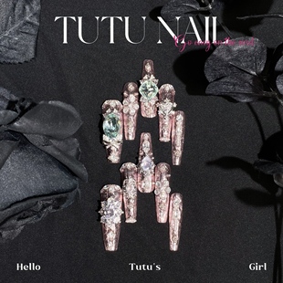 NAIL手工穿戴美甲新年金粉冬显白布契拉提婚甲 TUTU 落日熔金