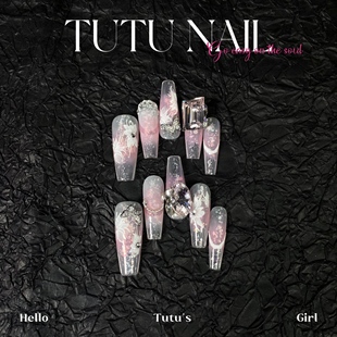 NAIL手工穿戴美甲显白粉重工中式 TUTU 仙气纯欲春夏 丘比特