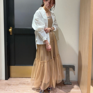 日单日系sm森女百搭拼接系带前后穿蕾丝网纱外搭连衣裙叠穿罩裙女