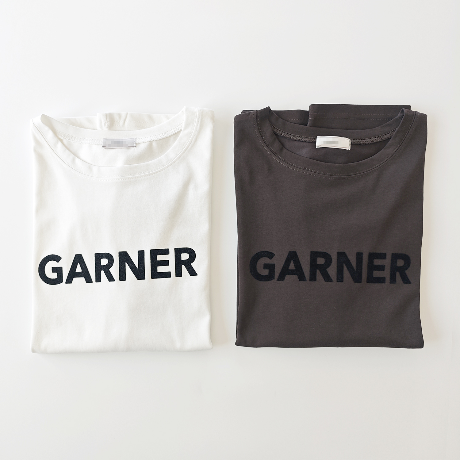 日单日系棕白色黑色植绒字母丝光棉宽松圆领长袖T恤上衣小衫女