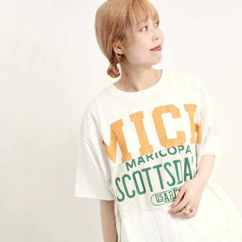 日单日系SM宽松纯棉彩色字母拼接撞色字母印花圆领短袖上衣T恤女,女装/女士精品,T恤,淘宝优惠券,粉丝福利购,淘宝优惠卷