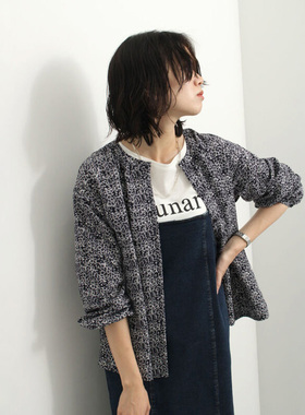 日单日系春季SM灰白色百搭字母纯棉圆领长袖T恤小衫打底衫上衣女