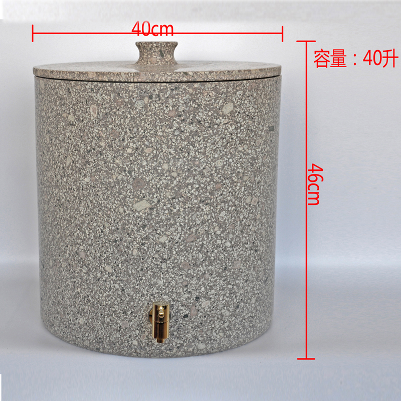 40升麦饭石水缸大容量大饭粒麦饭石水桶饮水机矿化储水罐缸石缸