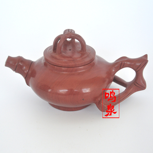 清幽木鱼石单壶不易炸裂的木鱼石茶壶，耐高温的木鱼石茶壶整石制