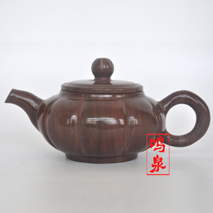 天然木鱼石茶壶，山东木鱼石中华木鱼石茶壶 石头茶壶 石壶