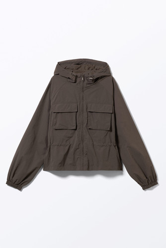 外贸原单H&M旗下MONKI连帽挂里外套薄款锦纶透气百搭上衣初秋风衣