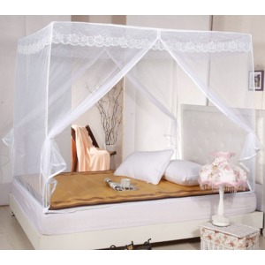 方顶坐床式不锈钢管蚊帐