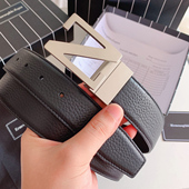 皮带高档头层牛皮双面用裤 奢侈高品质新款 Z字母真皮男士 腰带