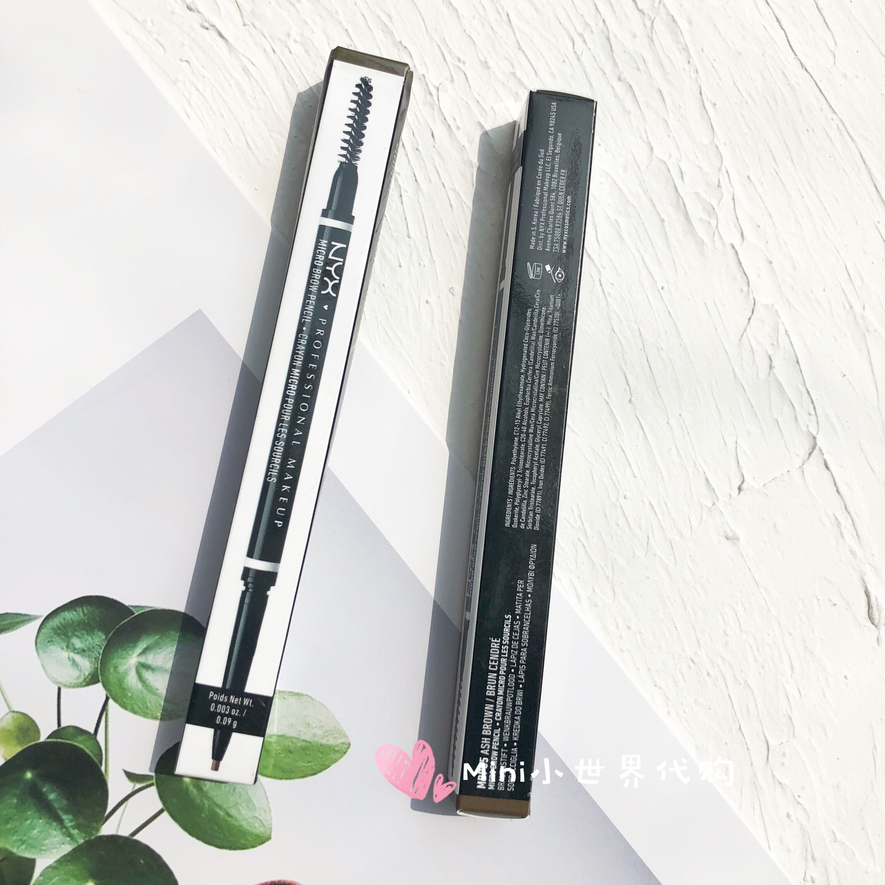 现货  NYX 极细精细双头眉笔带刷头 Micro Brow Pencil