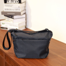 米丽安2025新款 原创格纹防水尼龙单肩包男女通用休闲简约斜挎包