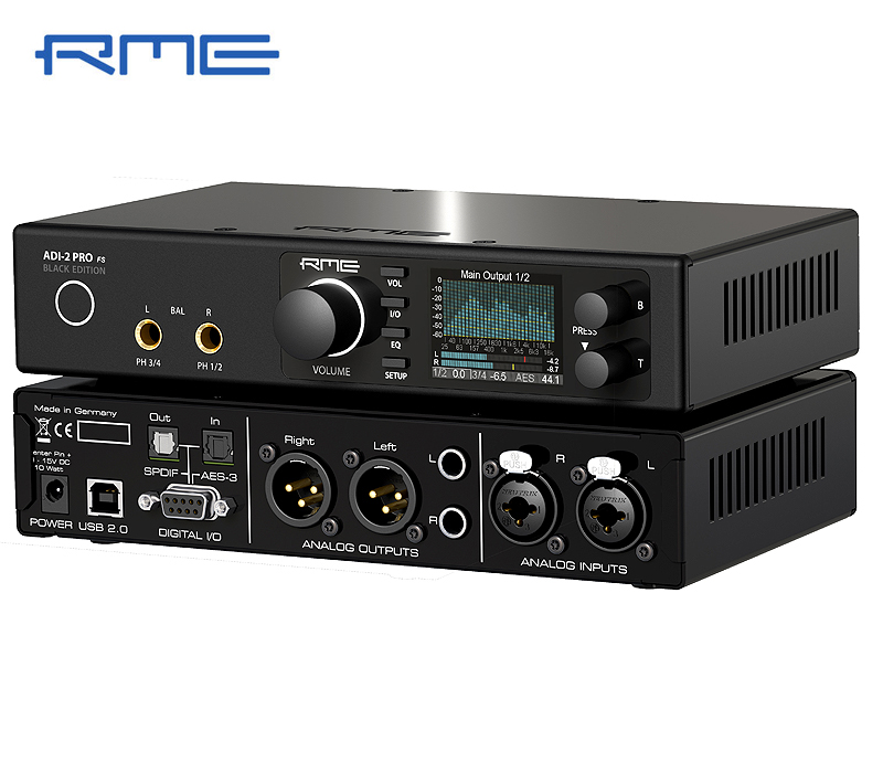 德国 RME ADI-2 Pro FS BE黑色限量版飞秒时钟 USB声卡 ADDA EQ