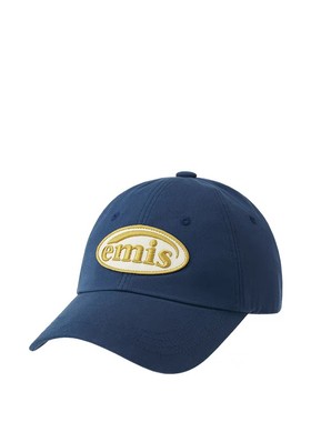 韩国emis帽子狗爪徽章棒球帽可乐标藏青色鸭舌帽男女时尚百搭软顶