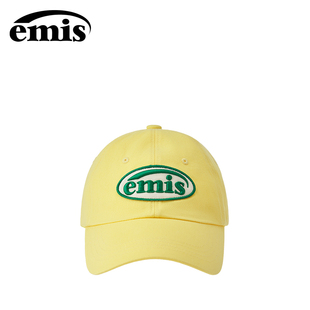 韩国emis官方帽子足印徽章棒球帽百搭休闲运动男女同款2024新款
