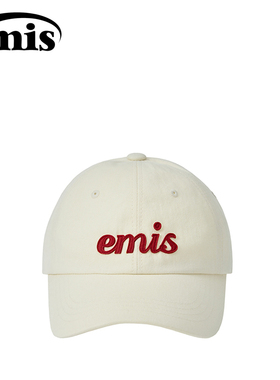 韩国emis帽子女鸭舌帽棒球帽男大帽檐秋冬新款时尚百搭奶油色白色