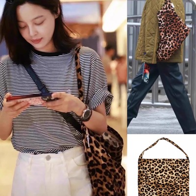 韩国emis包包女帆布包大豹纹百搭布袋大容量时尚潮牌通勤高级感